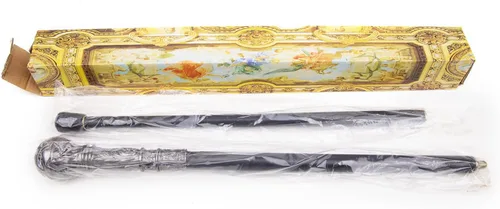 Vista 9 de Bastón redondo de lujo plateado con mango redondo para fiesta, bastón decorativo elegante Crosier Knob Walking Stick 36.6 in