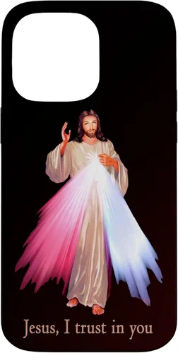 Vista 21 de Funda para iPhone 13 Pro Max Jesús con la que confío en ti Divina Misericordia Misericordiosa Jesús