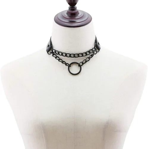 Vista 2 de Fudceom Gargantilla triangular para mujeres y niñas, collar de joyería ajustable, regalo