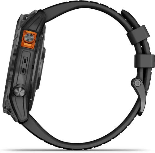 Vista 9 de Garmin Fenix 7X Pro Solar (Slate/Negro) Multisport GPS Smartwatch Caja de regalo – Entrenamiento, seguimiento del sueño/salud – Incluye protectores