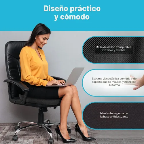 Vista 3 de Xtreme Comforts Cojines de asiento Cojines de silla de oficina para escritorio, automóvil, silla de ruedas Cojín ergonómico de espuma