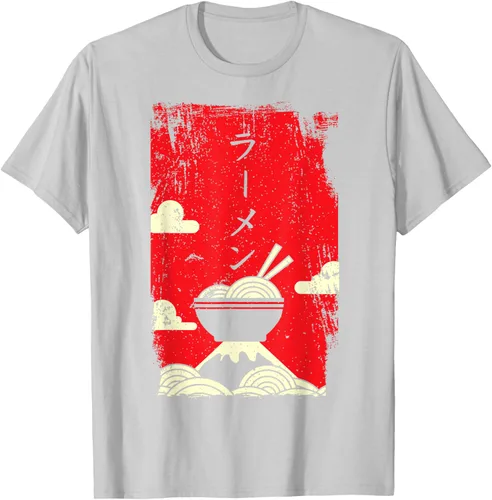 Vista 75 de Ramen Noodles Camiseta de arte japonés, Negro