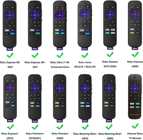 Vista 2 de CaseBot Funda de silicona para control remoto Roku Voice RCA1R/RCAL7R Verde que brilla en la oscuridad