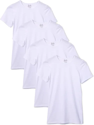 Vista 12 de Kalon Paquete de 4 camisetas con cuello redondo para mujer 4PK Negro