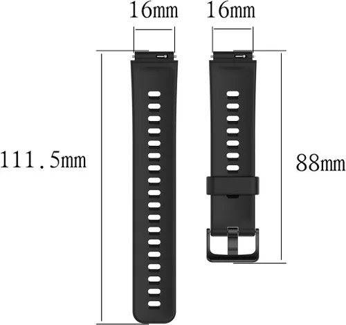 Vista 2 de Senter Bandas de silicona suave de 0.630 in para Huawei Watch Fit Mini Smart Watch