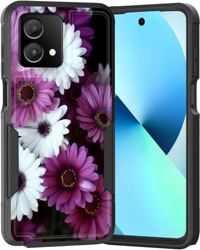 Vista 266 de para Moto G Play 4G 2024, funda de dos capas híbrida resistente y a prueba de golpes, PC duro + silicona suave protectora para Motorola Moto G Play