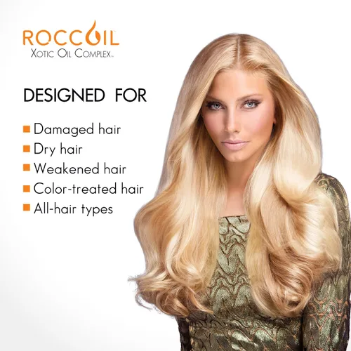 Vista 5 de Rocco Donna Acondicionador hidratante sin sulfato, hidratación intensa, suavizante y brillo para cabello teñido con complejo de aceite xótico