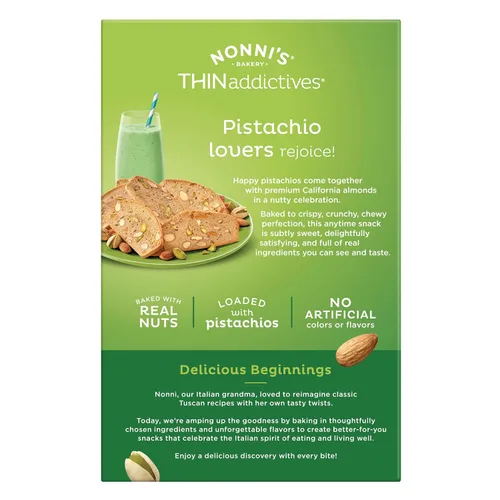 Vista 9 de Nonni's Pistachio Almond Thins (18 galletas - 6 paquetes de 3)