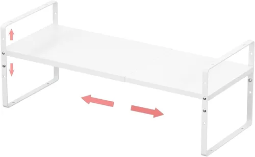 Vista 12 de Jojocross Estante organizador de especias apilable expandible en gabinetes, estantes de cocina, armario, organización, estantes apilables, despensa