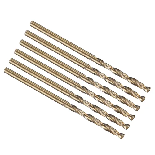 Vista 269 de PATIKIL Broca Jobber de 0.039 in, vástago recto M35 cobalto 5% acero de alta velocidad 135° acabado dorado para metal duro de acero inoxidable - 2