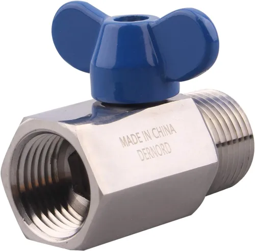 Vista 11 de DERNORD Válvula de bola de acero inoxidable Mini rosca NPT (1" hembra y macho)