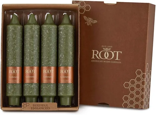 Vista 20 de Root Candles 59572 Timberline Collenette - Velas de cena sin perfume de 5 pulgadas, 8 unidades, oliva oscuro