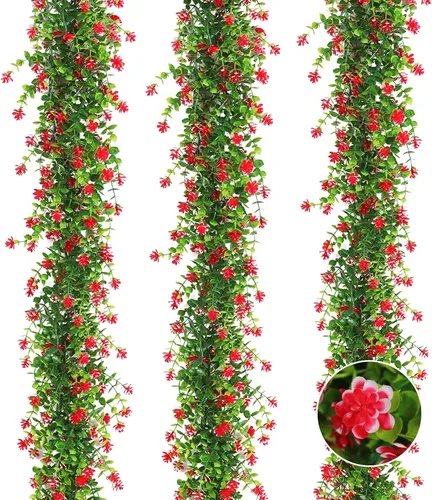 Vista 8 de RECUTMS Flores artificiales negras guirnaldas de eucalipto negro Loto negro
