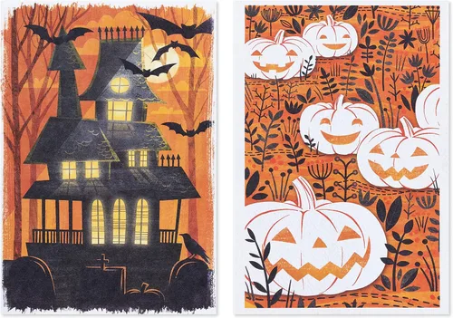 Vista 6 de American Greetings Tarjetas de Halloween, Friendly Wish and Hope It's Spooky (2 diseños, 8 unidades)