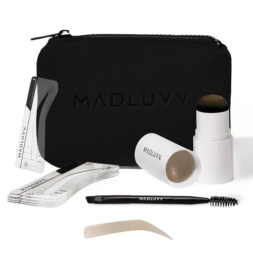 Vista 19 de MADLUVV Kit de Sello para Cejas con Plantillas de Cejas – Fácil Moldeador de Cejas para Cejas de Aspecto Natural – Popular Kit de Plantillas de 0.5