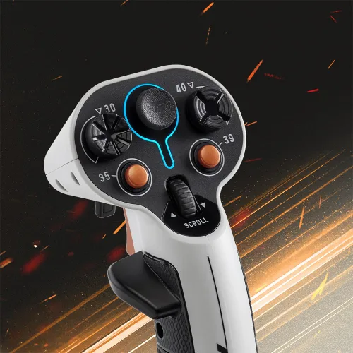 Vista 2 de Thrustmaster Sol-R1 Flight Joystick, Hall Effect Technology for Ultra-Precise Gaming, 44 Buttons Ideal for Space Flight Simulation