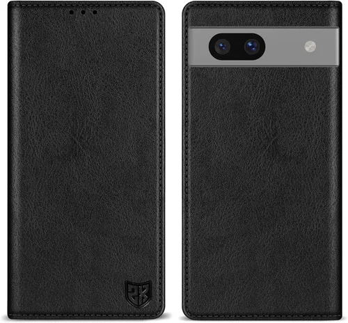 Vista 24 de ZZXX - Funda tipo cartera para Google Pixel 7, magnética fuerte de 6.3 Negro