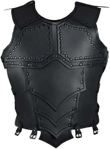 Vista 2 de Armadura medieval para el pecho para hombre, disfraz de caballero de caballero, armadura de cuero vikingo, LARP, Halloween, fiesta de cosplay