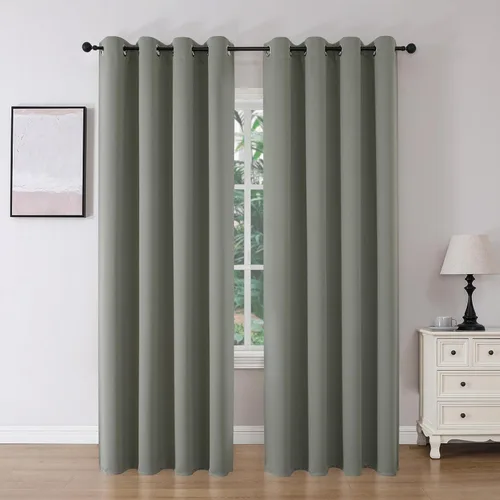 Vista 29 de Joydeco Cortinas opacas para dormitorio de 72 pulgadas de largo, 2 paneles de cortinas con aislamiento térmico para oscurecer la habitación