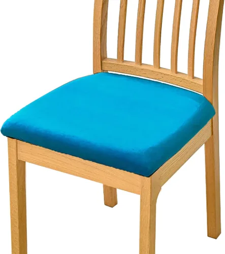Vista 19 de Fundas de terciopelo para asiento de silla, fundas elásticas para sillas de comedor, fundas de asiento suaves y antideslizantes, fundas de asiento