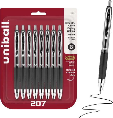 Vista 11 de Uniball™ 207 Bolígrafos de gel, tinta surtida, punta media de 0.03 in, 3 Surtido
