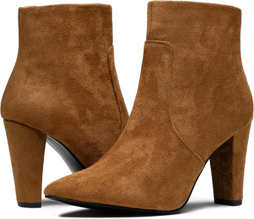 Vista 5 de Vepose Botas de tobillo 9633 para mujer, botas de tacón alto de aguja de moda, botas de vestir con punta de punta