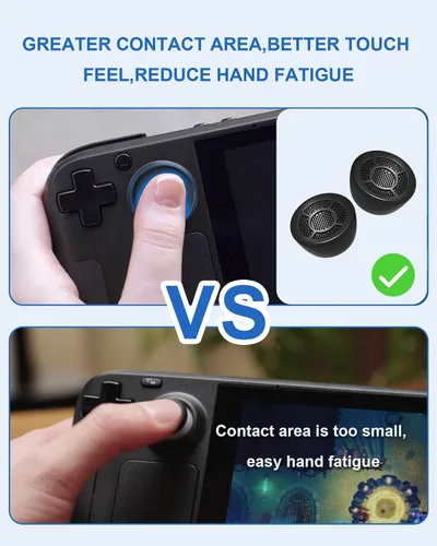 Vista 4 de 6 Pcs Joystick Thumb Grips Caps DEVASO Silicone Joystick Protector 4 Pcs of Anti-Slip Extended Thumb Grips Covers for Steam DeckSwitchPS5PS4Xbox 2