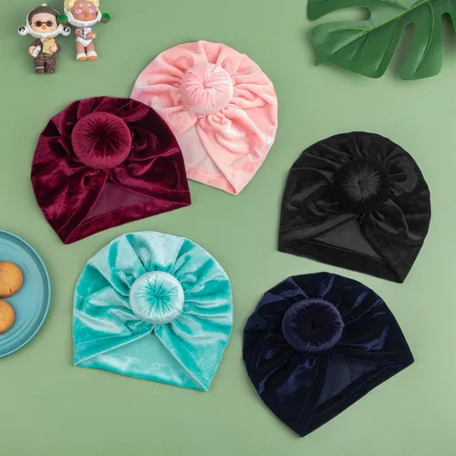 Vista 7 de DRESHOW BQUBO Baby Turban Hats Turban Bun Knot Baby Infant Beanie Baby Girl Soft Cute Toddler Cap