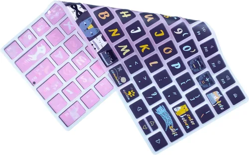 Vista 7 de Funda de teclado para Apple iMac Magic Keyboard 2ª generación MLA22LL/A (Modelo: A1644), protector de piel de silicona con diseño de letras grandes