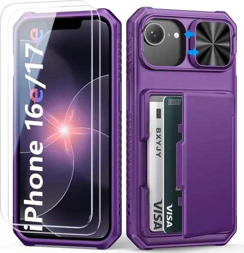 Vista 18 de BXYJY Funda tipo cartera para iPhone 15 Pro, tarjetero (4-5 tarjetas)
