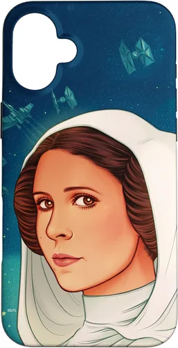 Vista 22 de Funda exclusiva de Star Wars para iPhone 16 con diseño de princesa Leia de Nueva Esperanza