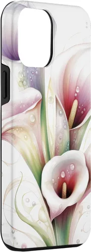 Vista 3 de iPhone 12 Pro Max Calla Lilies Flower Floral Watercolor Case