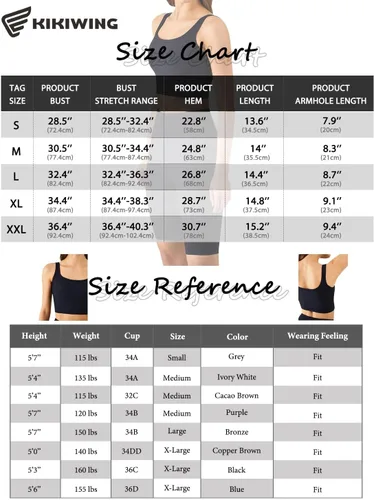 Vista 3 de KIKIWING - Sujetador deportivo sin costuras para mujer, camiseta corta sin mangas para mujer, sujetador deportivo con forro largo, acanalado, top