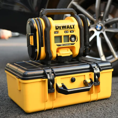 Vista 6 de Estuche para compresor de aire Dewalt DCC020IB: bolsa de herramientas portátil resistente para bomba Dewalt de 20 V, inflador de neumáticos