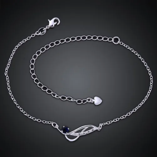 Vista 7 de Zhiwen Tobillera de plata 925 para mujer