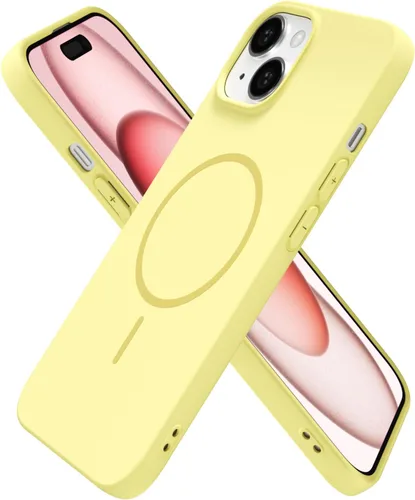 Vista 123 de Oakxco Funda de Silicona Mag Safe para iPhone 12 Pro Max, Funda Magnética Delgada y Fina Compatible con Carga Inalámbrica MagSafe, Bonita Funda