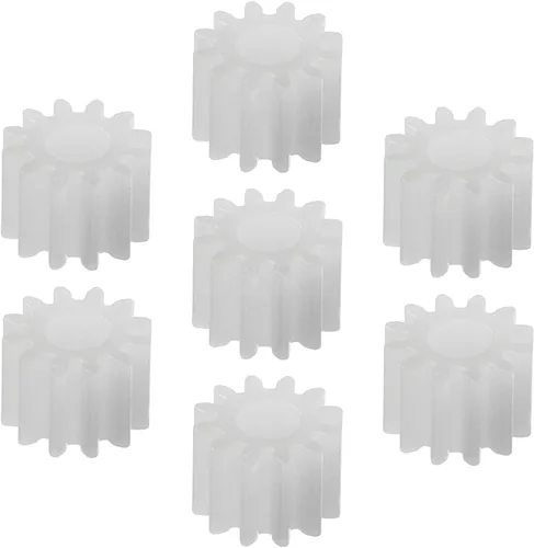 Vista 7 de Othmro 10 piezas de engranajes de plástico 12 dientes modelo 123A engranaje de reducción engranajes de gusano de plástico para RC coche robot motor