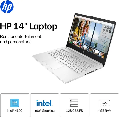 Vista 2 de Computadora portátil HP de 14 pulgadas 2026, procesador Intel, Office 365