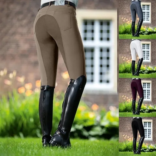 Vista 2 de Pantalones de equitación Unisex Casual Estiramiento Ciclismo Leggings Ecuestre Equipo Deportes Pantalones Pantalones