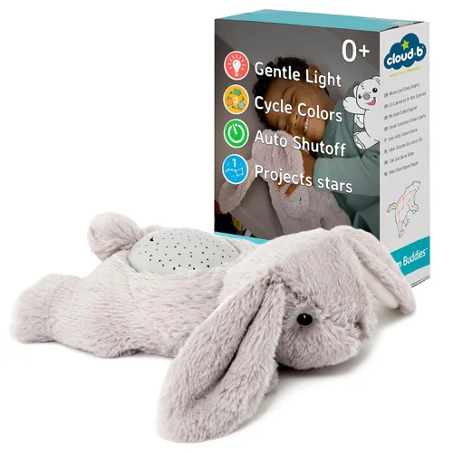 Vista 11 de Cloud B Twilight Buddies Dragón de peluche Luz nocturna Proyector de estrellas y constelaciones en 3 colores Apagado automático desde