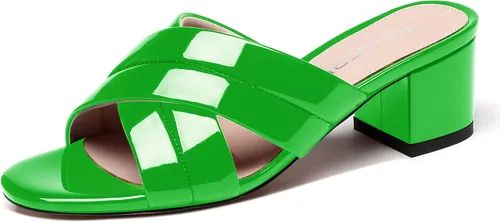 Vista 13 de WAYDERNS Sandalias de tacón bajo con puntera abierta y tacón bajo para mujer, de 2 pulgadas Beige