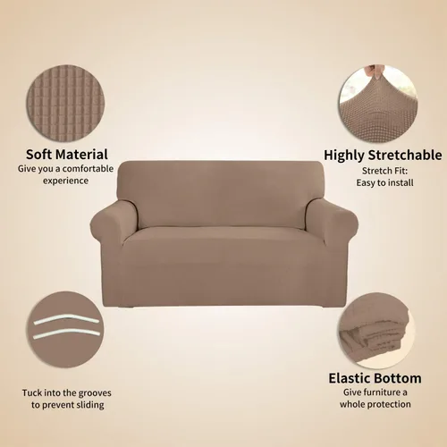 Vista 225 de Easy-Going - Funda elástica sobredimensionada para sofá, 1 pieza, protector muebles, suave, parte inferior elástica, para niños, tela jacquard