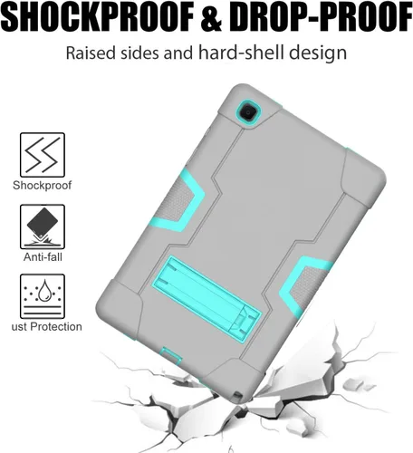 Vista 7 de Funda para Tablet de Samsung Galaxy Tab A7 10.4 2020, Funda Protectora de Alta Resistencia y a Prueba de Golpes de PC de Silicona con Soporte