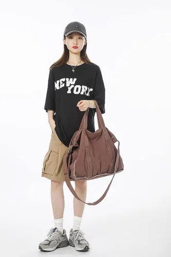 Vista 7 de Micmores Bolso de mano para mujer, bolso retro estilo hobo cruzado, bolso grande de lona para la escuela, trabajo, viajes, compras