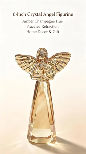 Vista 4 de Champagne Crystal Guardian Angel Christian Gifts for Women