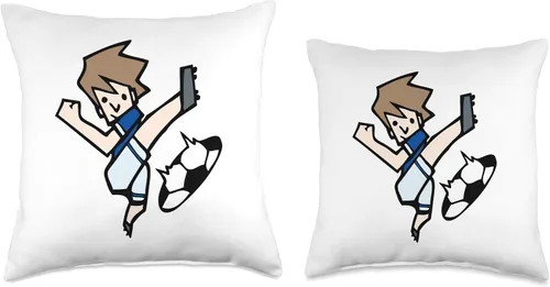 Vista 3 de Soccer Football Kid Throw Pillow