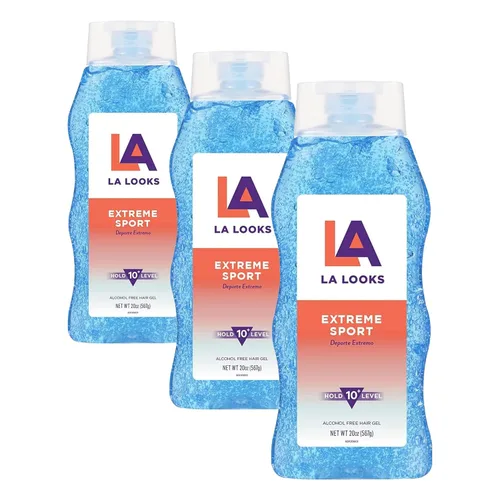 Vista 6 de LA Looks Styling Gel para el cabello, deporte extremo, 20 onzas, soporte para actividades de alto rendimiento