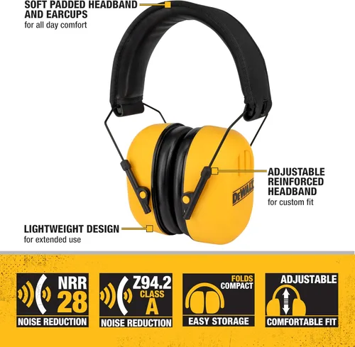 Vista 2 de DEWALT DPG18 Orejeras NRR28 Reductor Protección auditiva pasiva