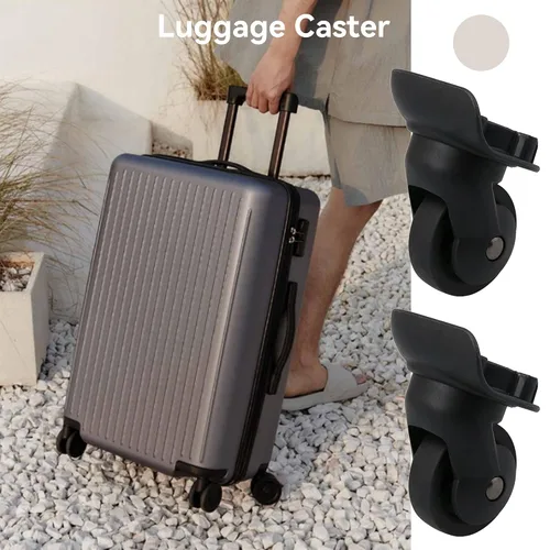 Vista 3 de 1 par de ruedas de repuesto 360 ruedas giratorias para maleta para equipaje negro, Negro -, Conjuntos de equipaje