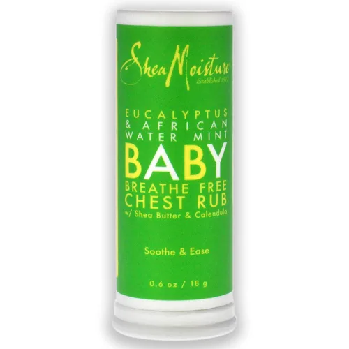 Vista 2 de Pomada para frotar el pecho del bebé de menta de eucalipto y agua africana de karité, unisex, 0.6 onzas